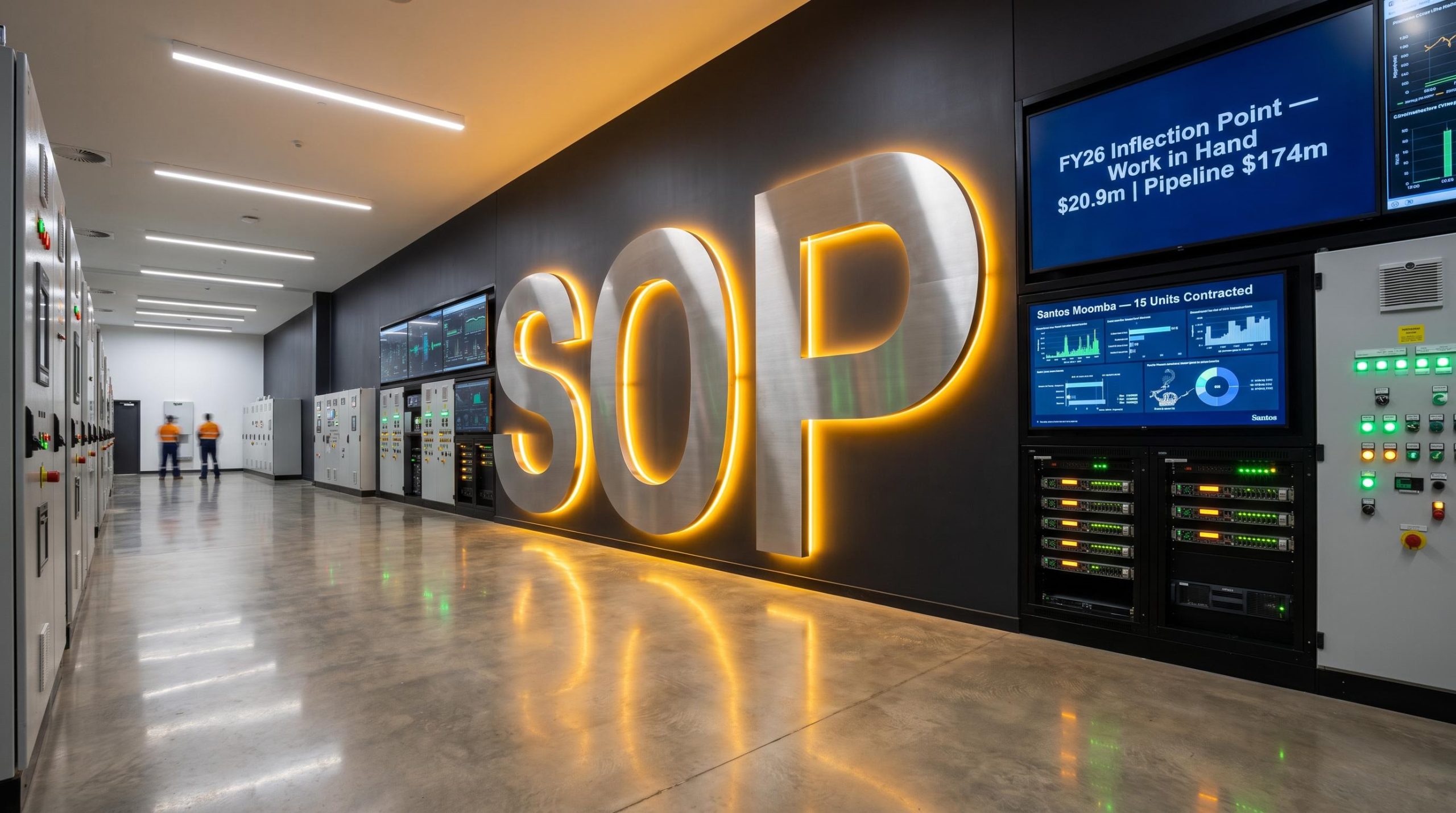 Large SOP letters on wall