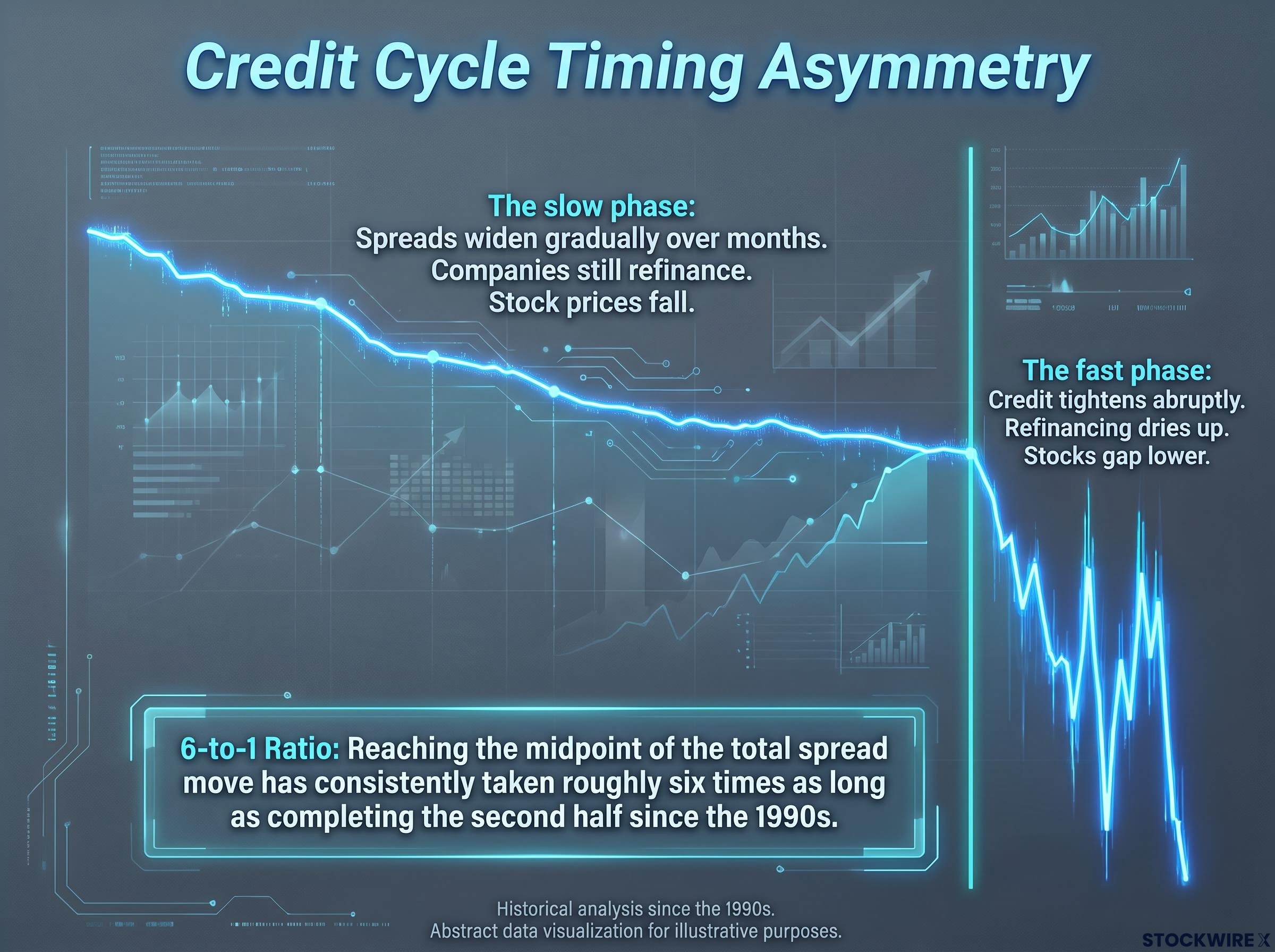 The 6-to-1 Credit Cycle Timing Asymmetry
