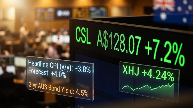 CSL share price surges 7.2% to A$128.07 on ASX as Horizon 2 roadmap and soft CPI lift healthcare sector