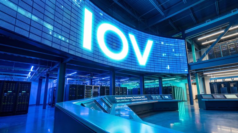 Data center with screens