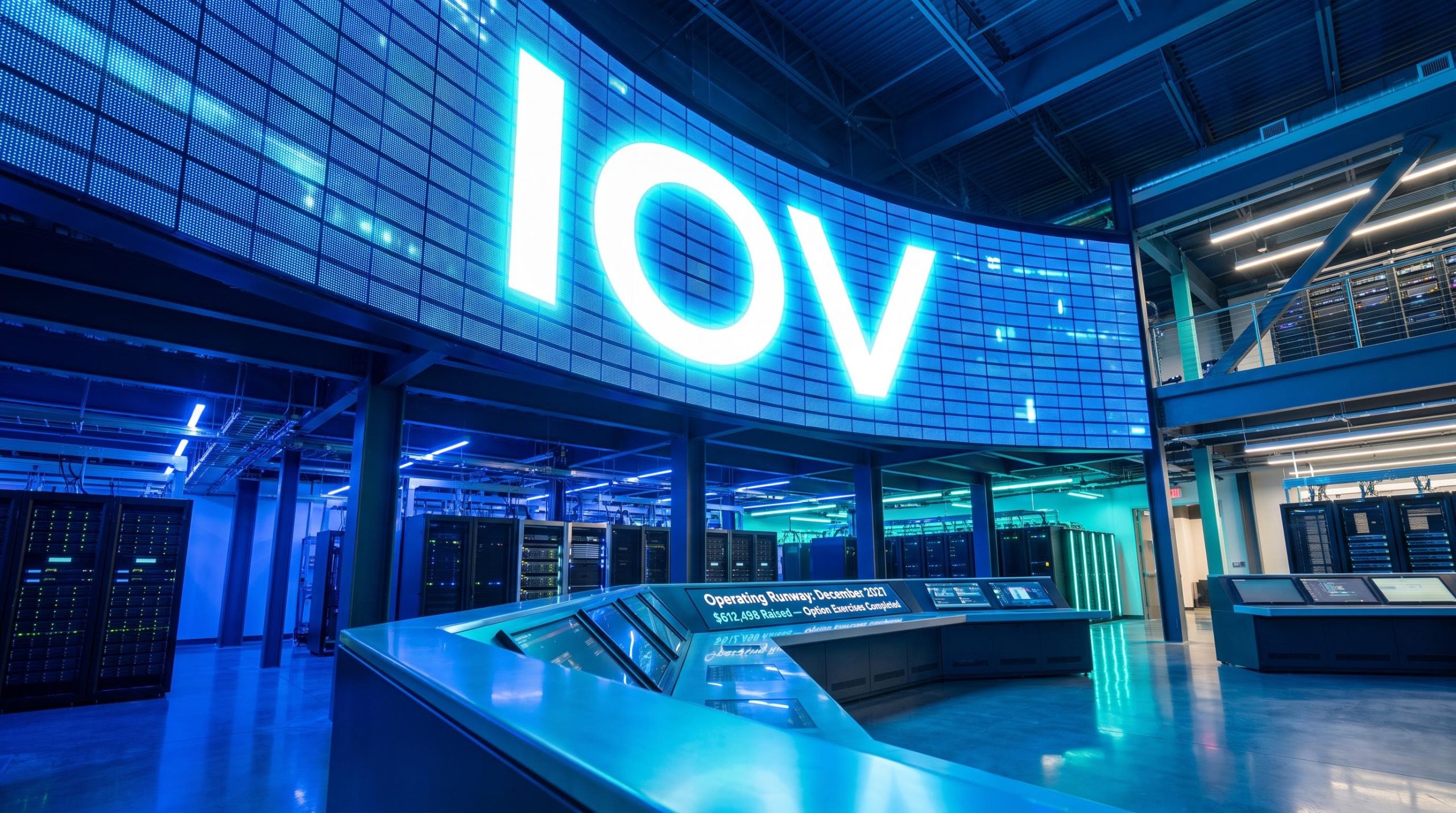 Data center with screens