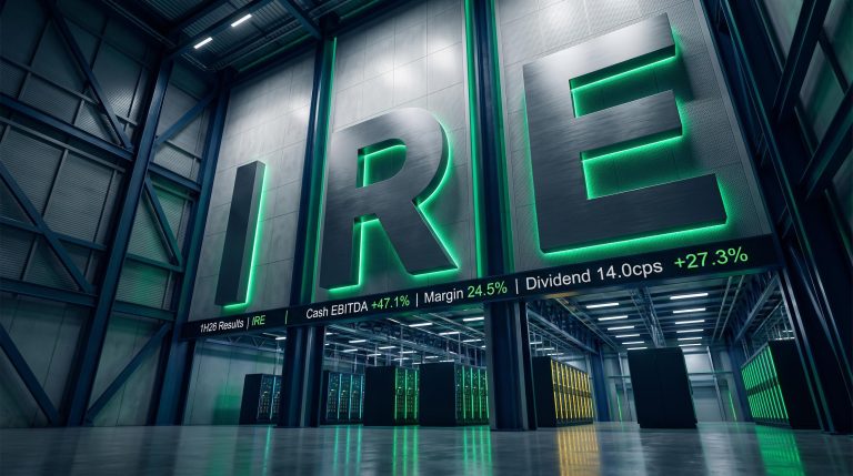 Data center with green signs