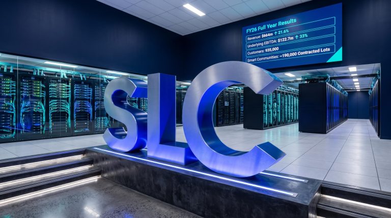 Server room with SLC letters