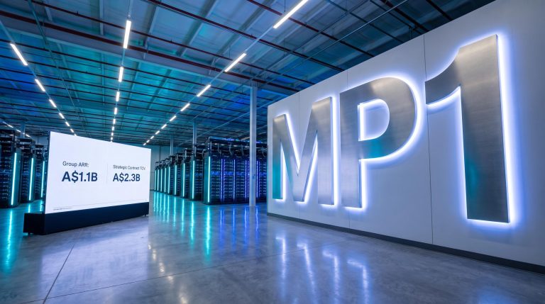 Modern data center with servers