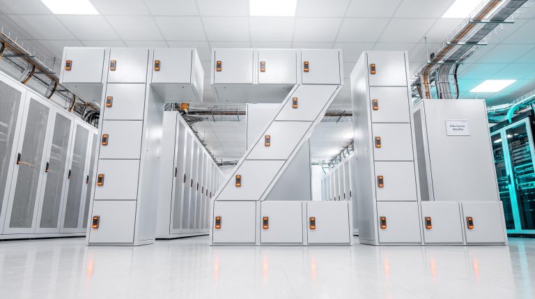 Server racks in data center