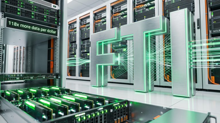 Data center with servers