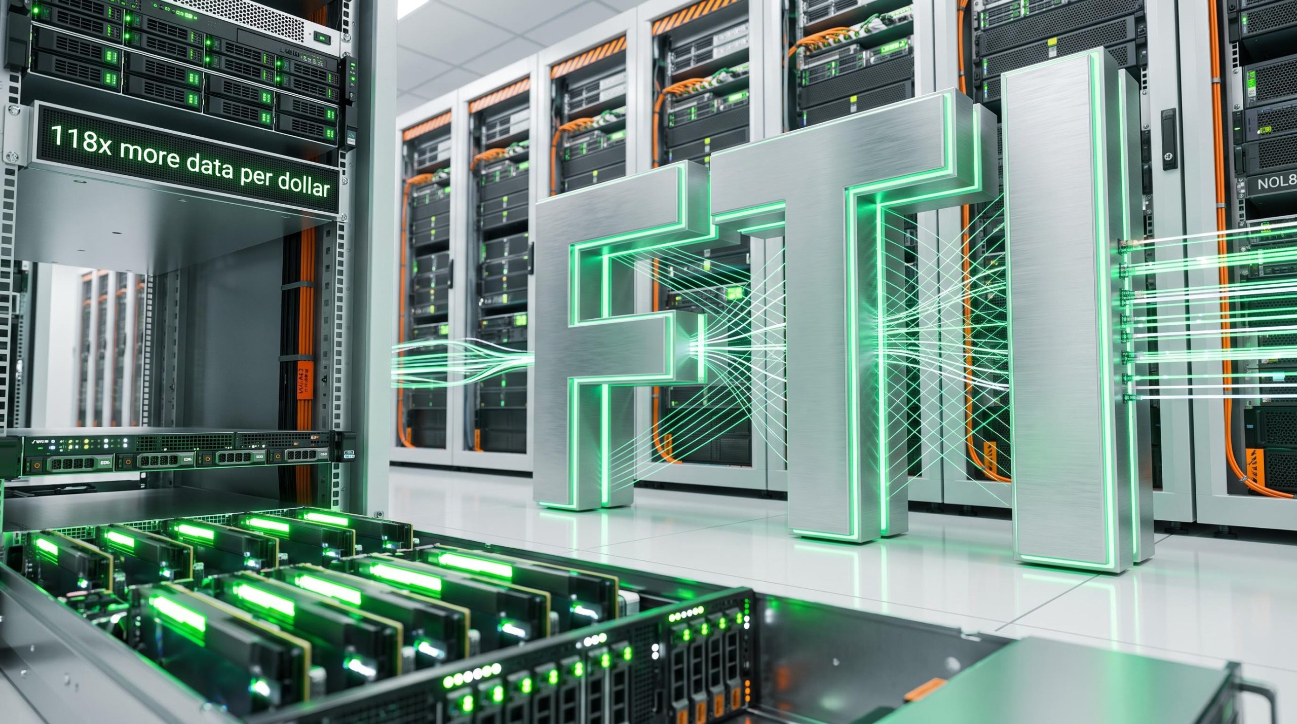 Data center with servers