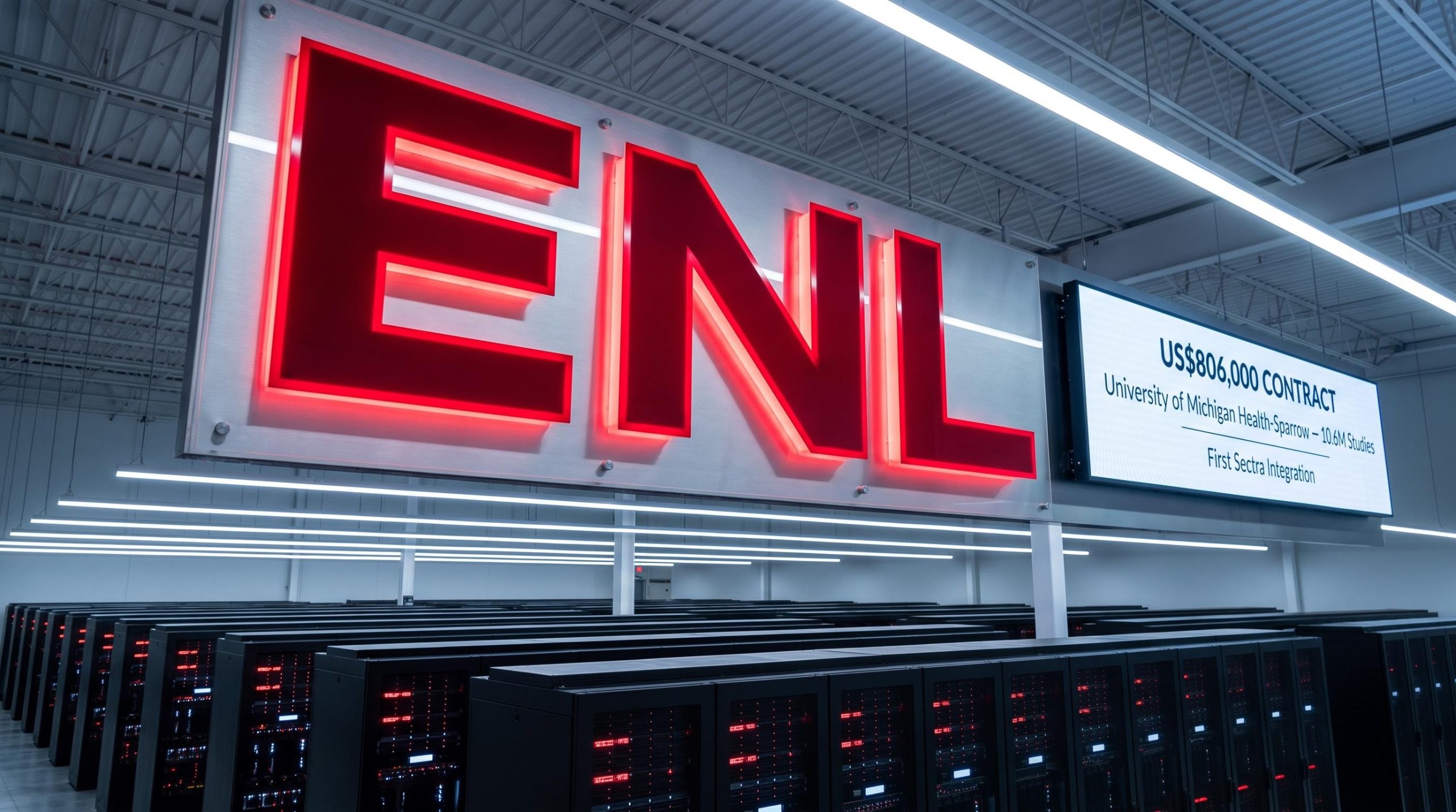 Server room with ENL sign