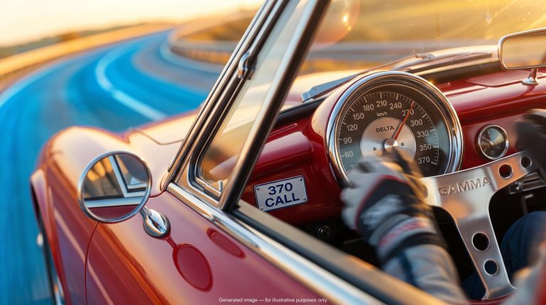 Car speedometer and accelerator pedal illustrating delta gamma options: delta as speed, gamma as acceleration