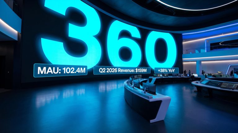 Futuristic control room screen