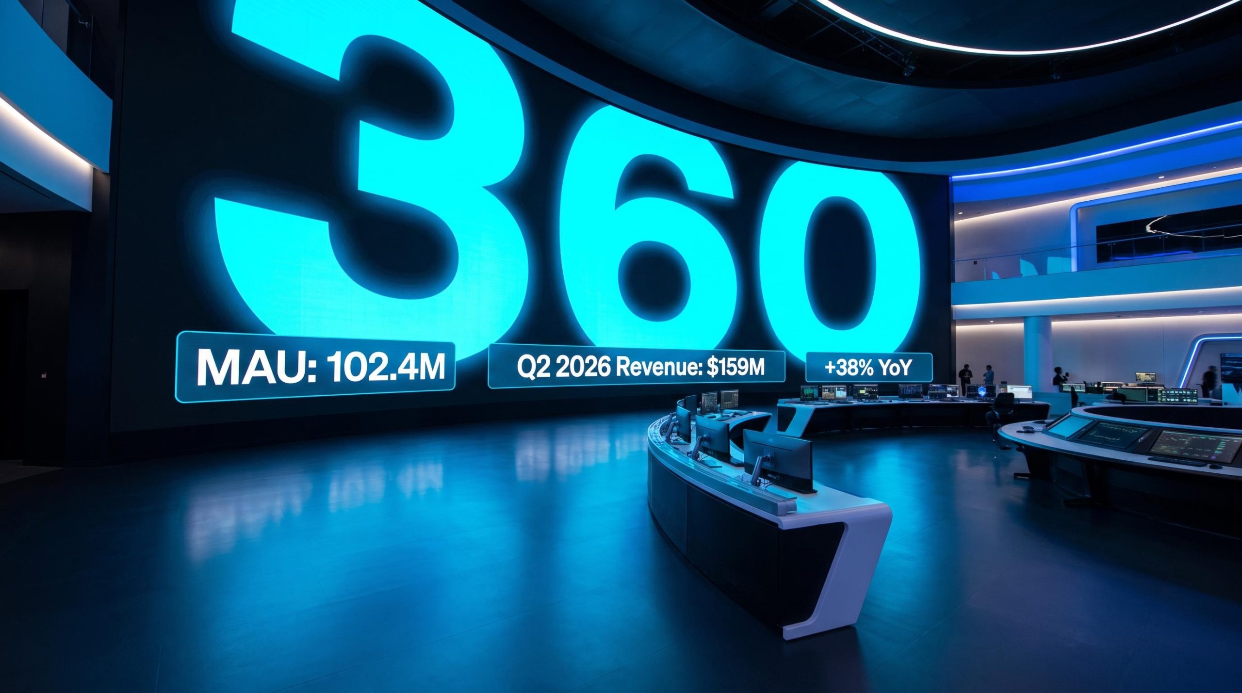 Futuristic control room screen