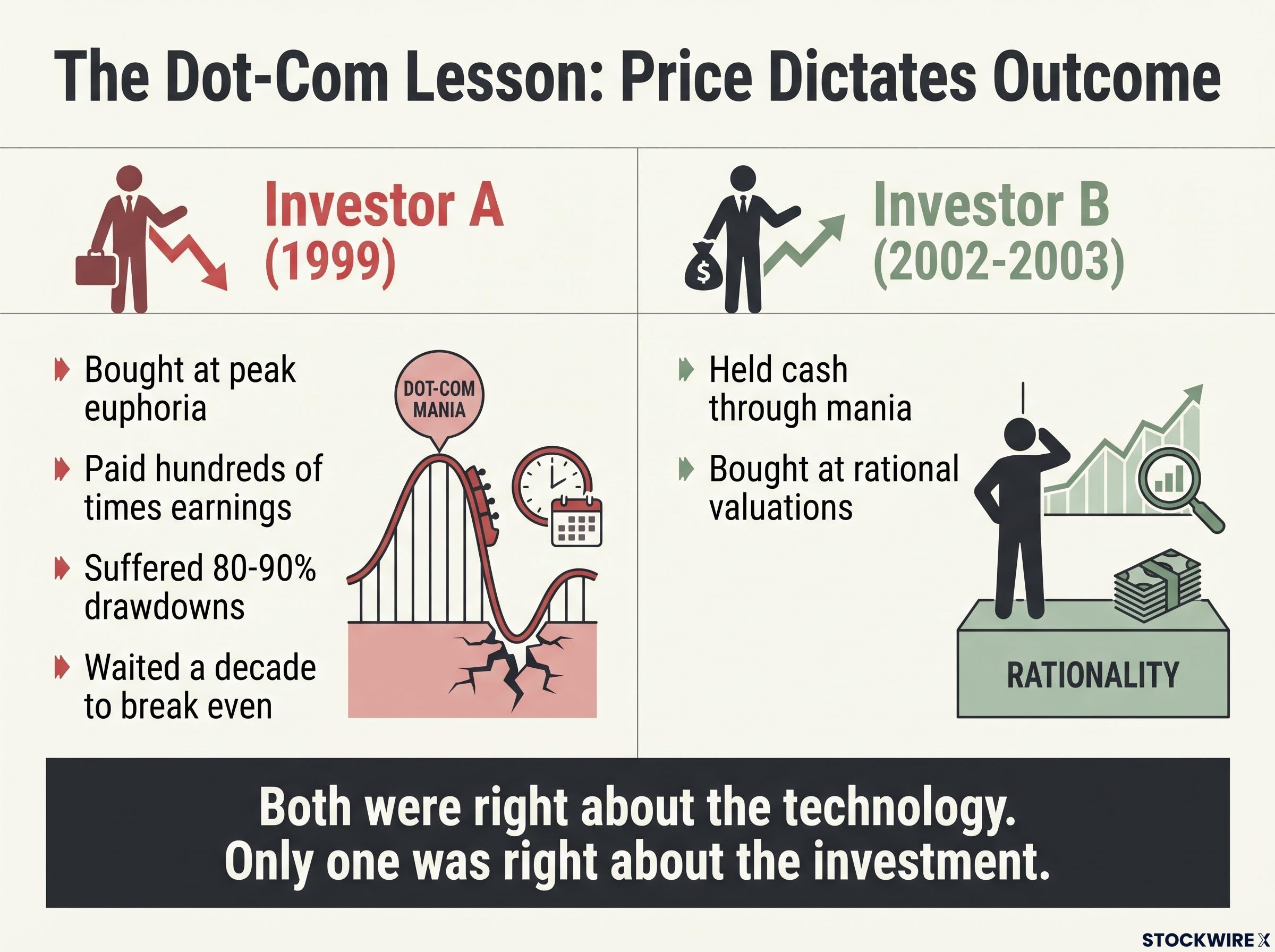 The Dot-Com Lesson: A Tale of Two Investors