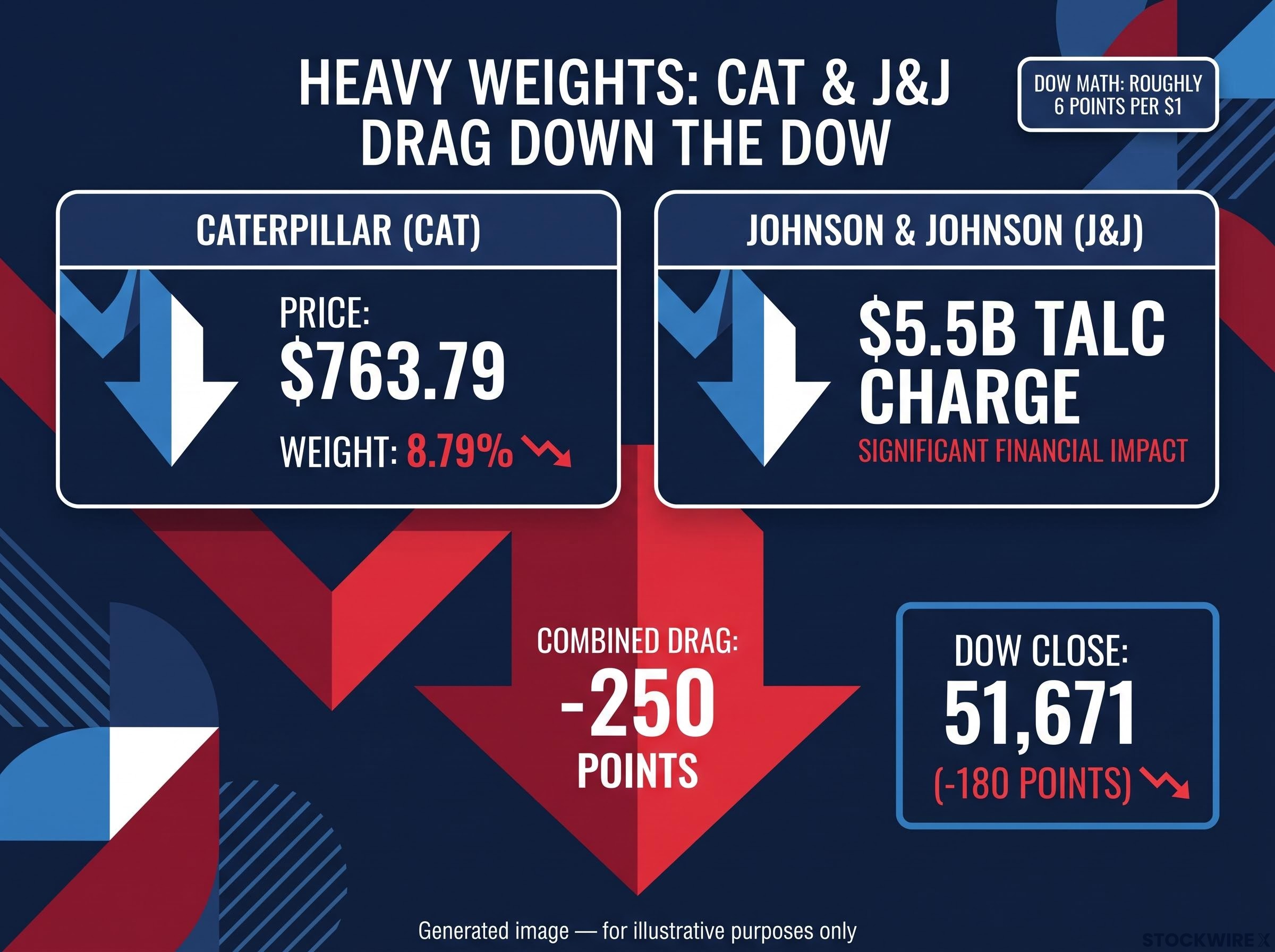 The Price-Weighting Drag: CAT & J&J