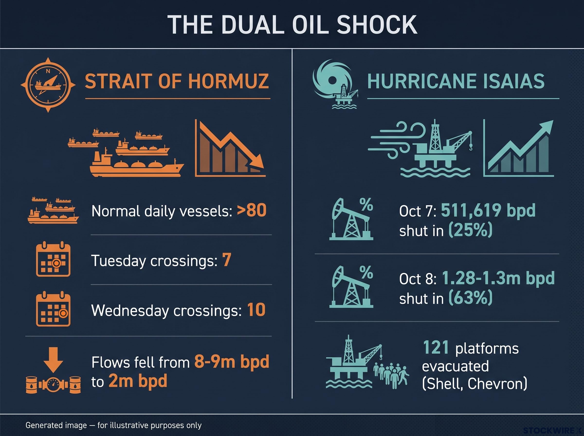 The Dual Oil Shock: Hormuz vs. Hurricane Isaias