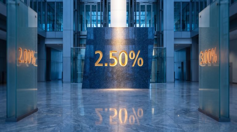 ECB deposit facility rate at 2.50% suspended between 2.00% floor and 3.00% ceiling in policy corridor
