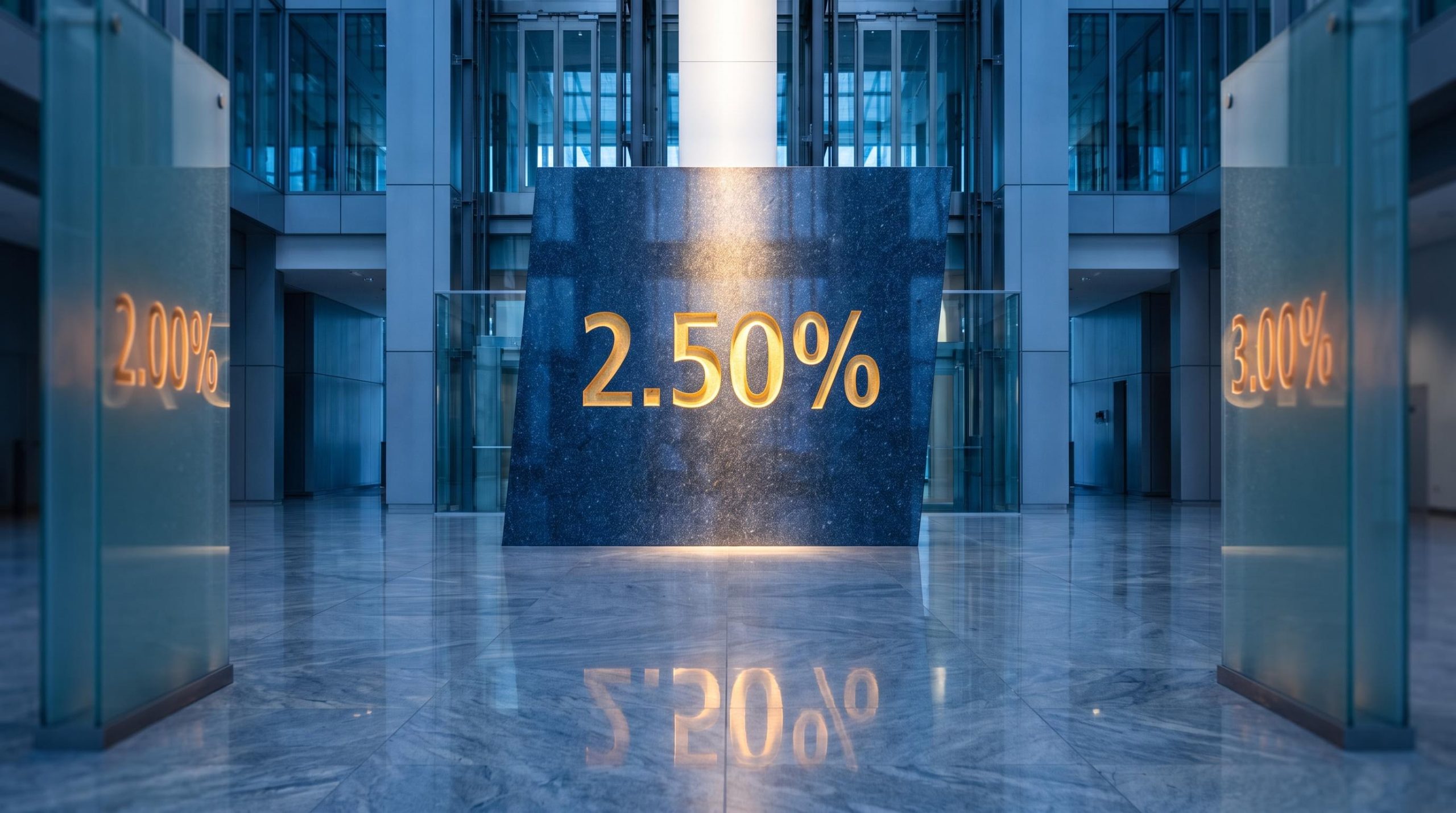 ECB deposit facility rate at 2.50% suspended between 2.00% floor and 3.00% ceiling in policy corridor