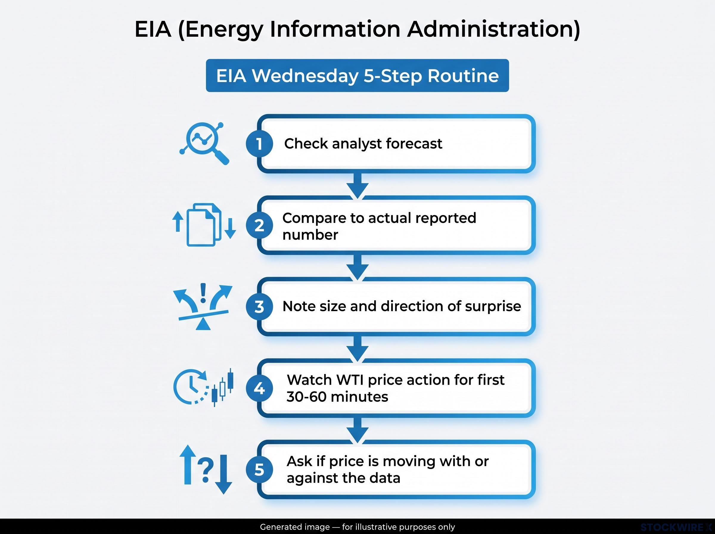 The EIA Wednesday 5-Step Analysis Routine
