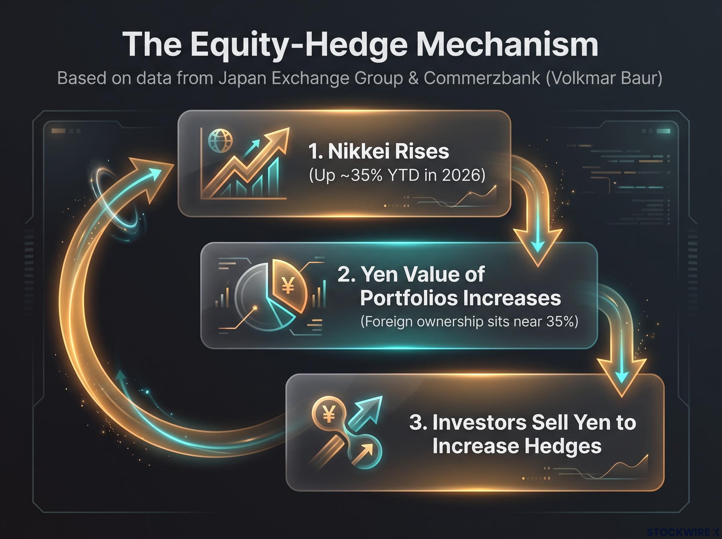 The Mechanics of Equity-Hedged Yen Selling