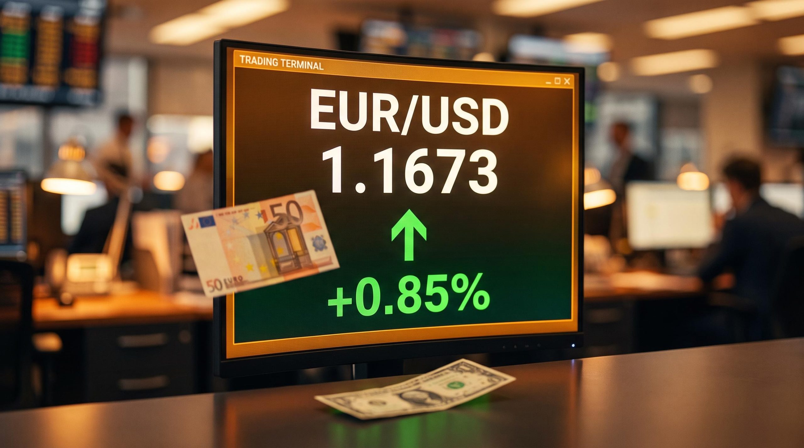 EUR/USD surges to 1.1673 on trading terminal as ECB hike bets and Treasury buybacks pressure the dollar