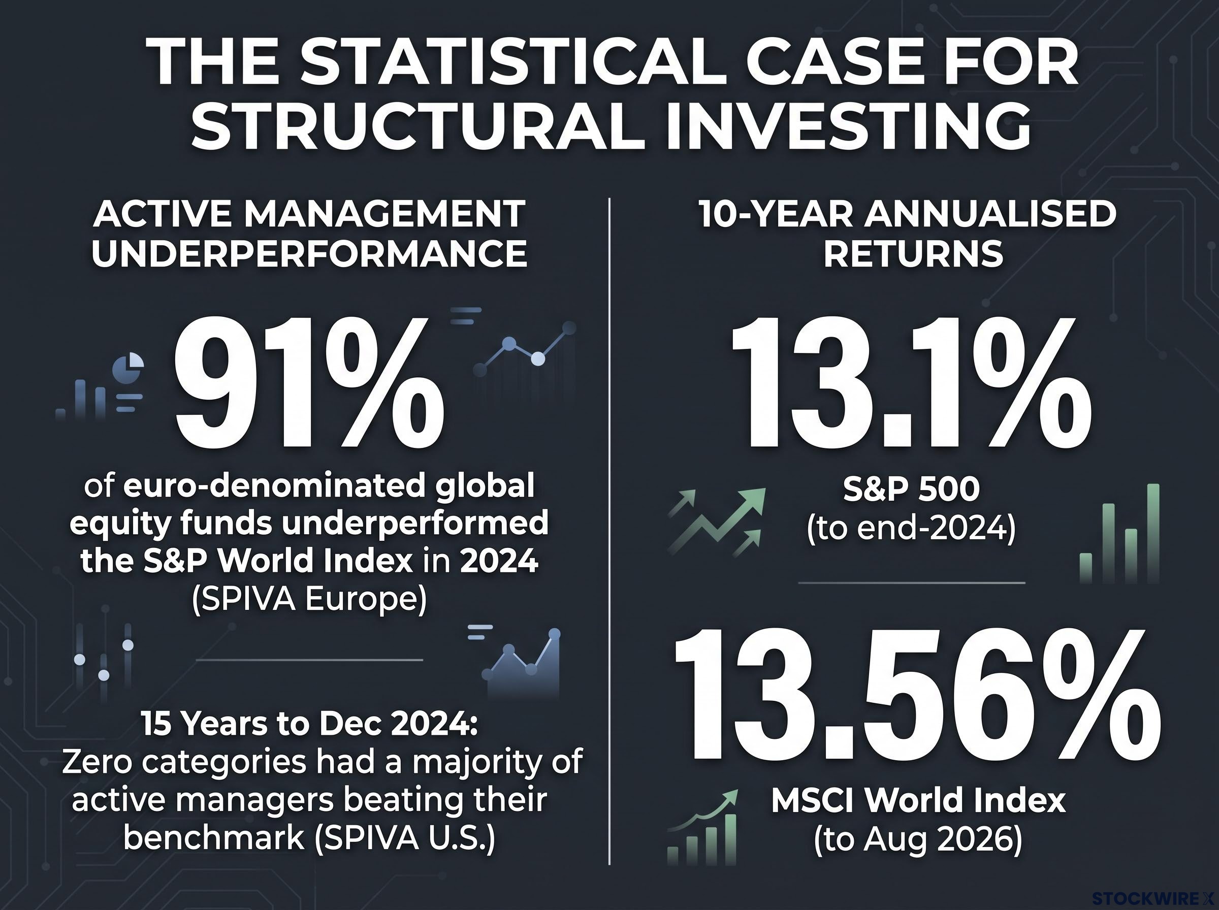 Active Management Failure vs Index Baselines