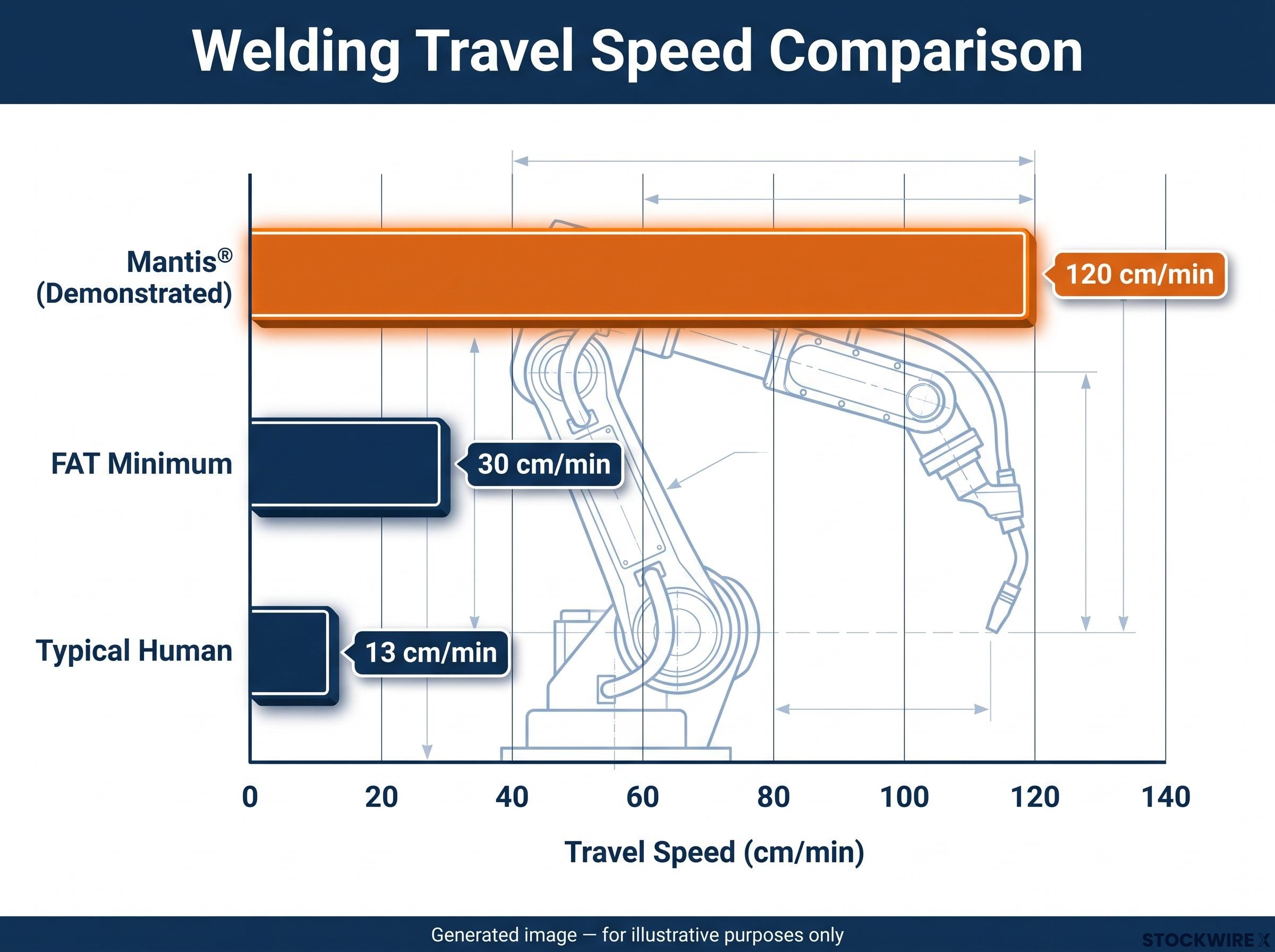 Mantis® Welding Speed Performance Comparison
