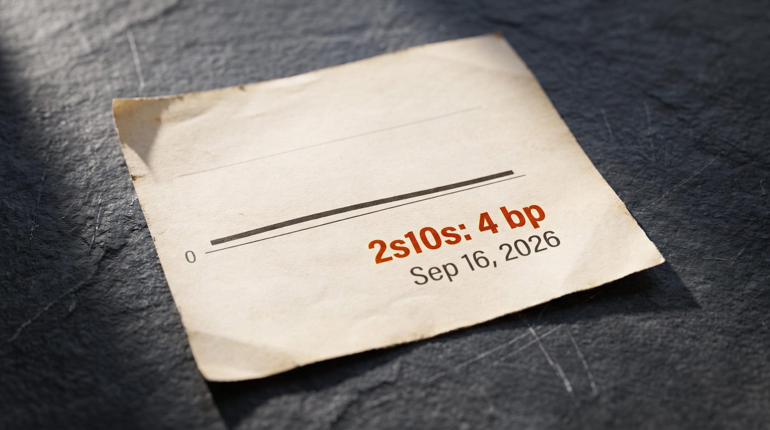 US Treasury yield curve nearly flat at 4 basis points as Fed rate hike looms on 16 September 2026