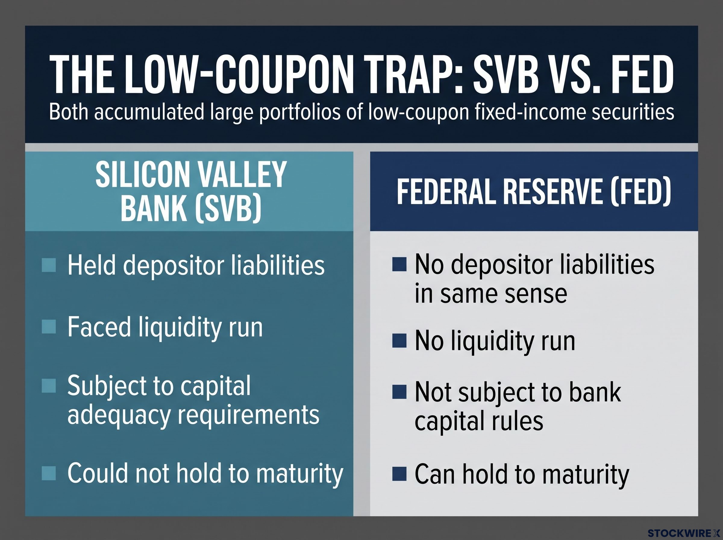 Institutional Constraints: Fed vs. SVB