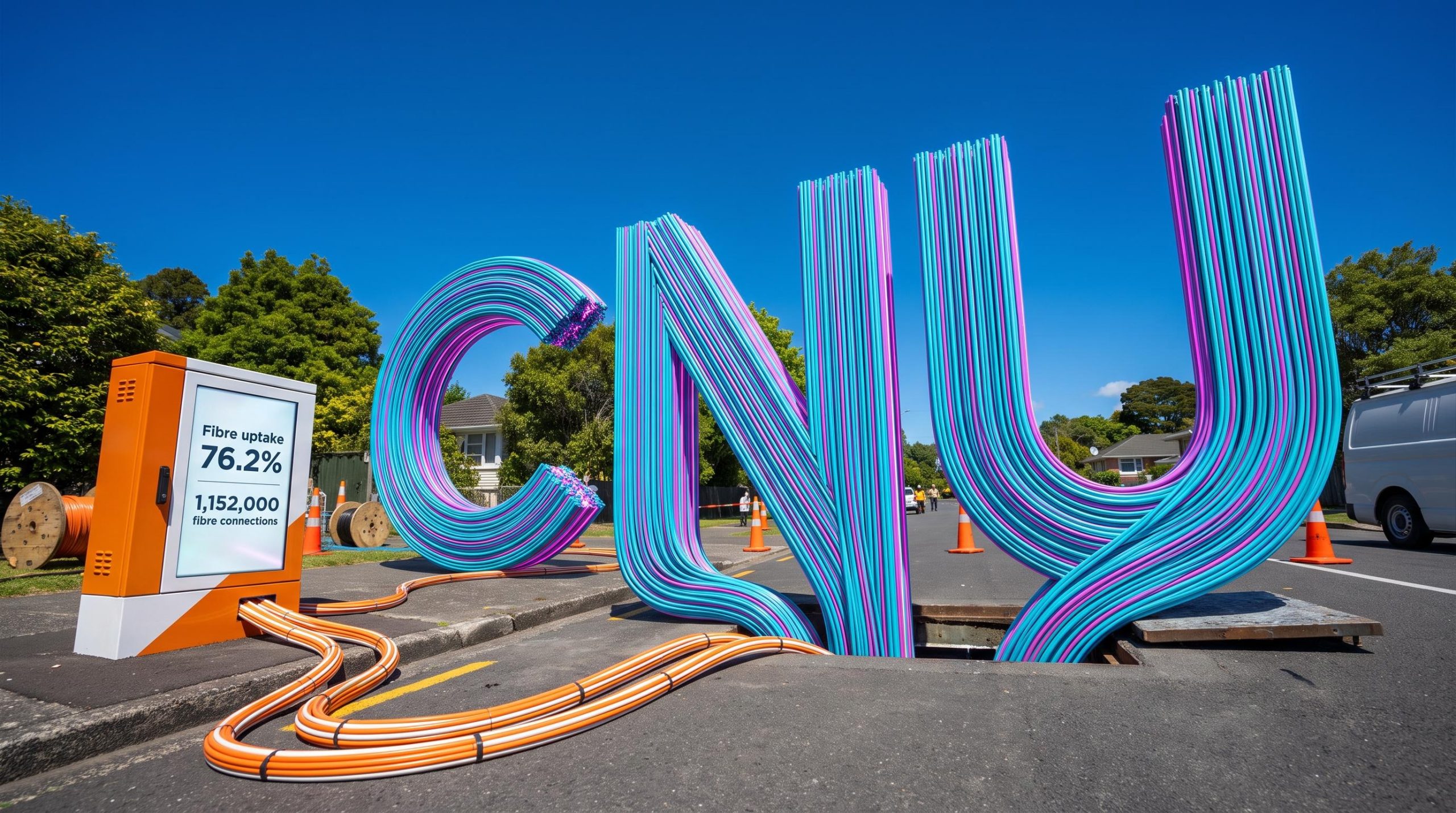 colorful fiber optic cables display