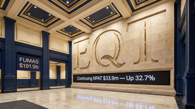 Elegant financial building interior