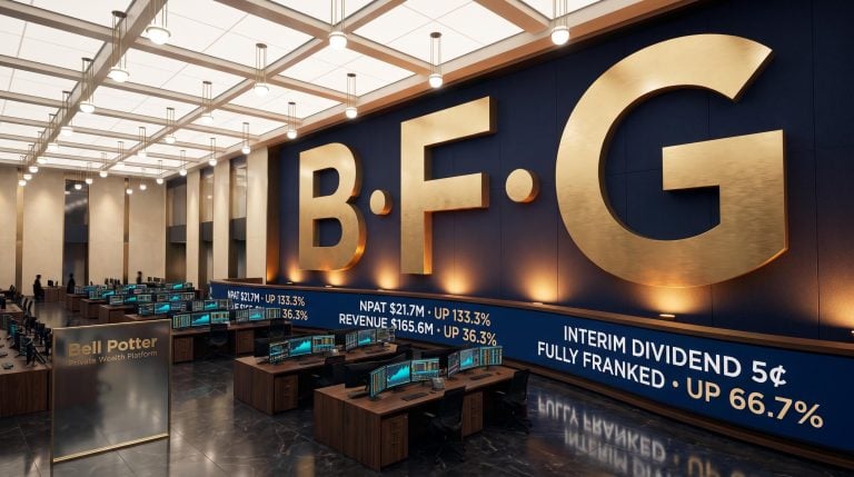 Large gold BFG letters
