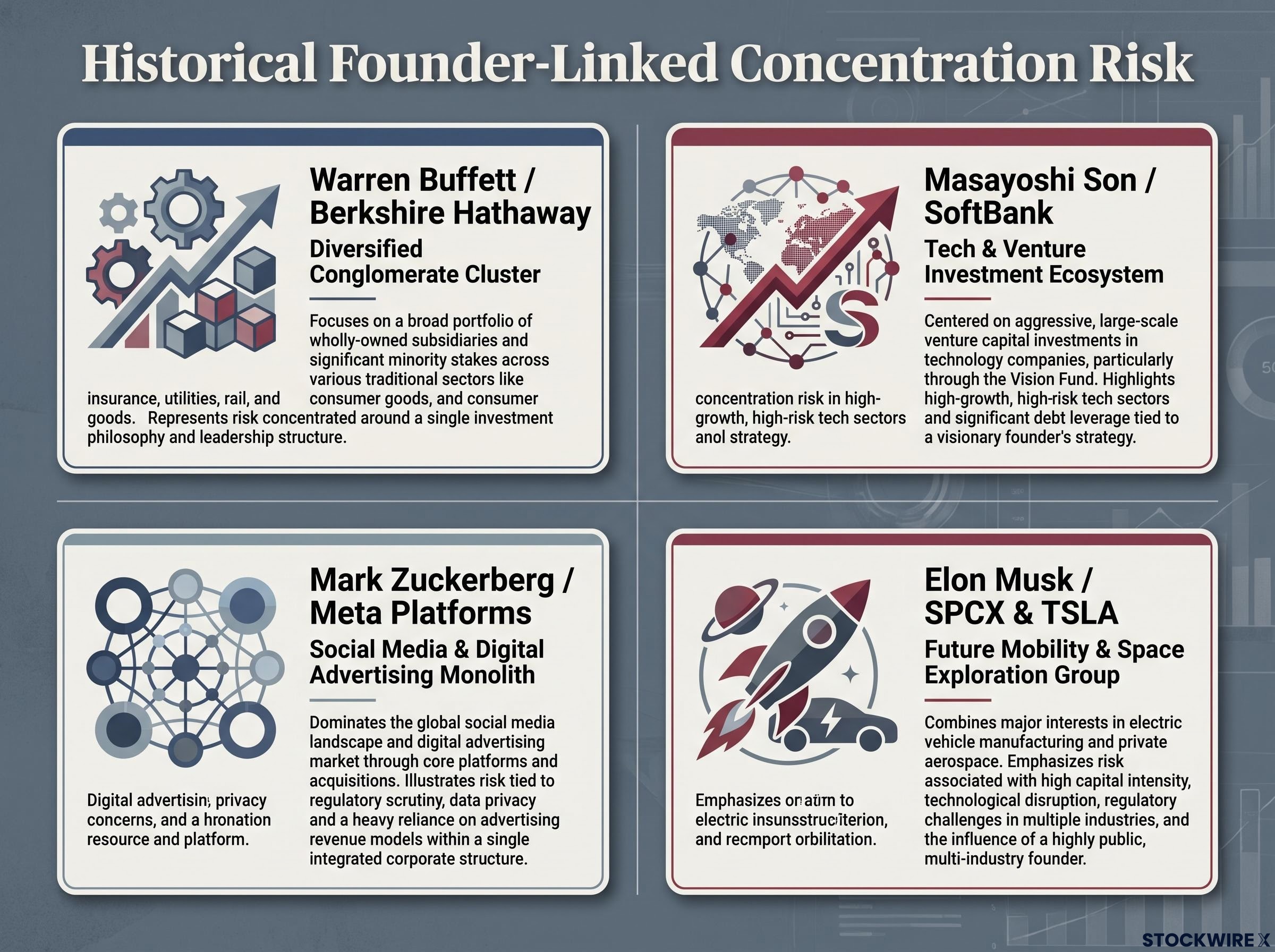 Historical Examples of Founder-Linked Concentration Risk