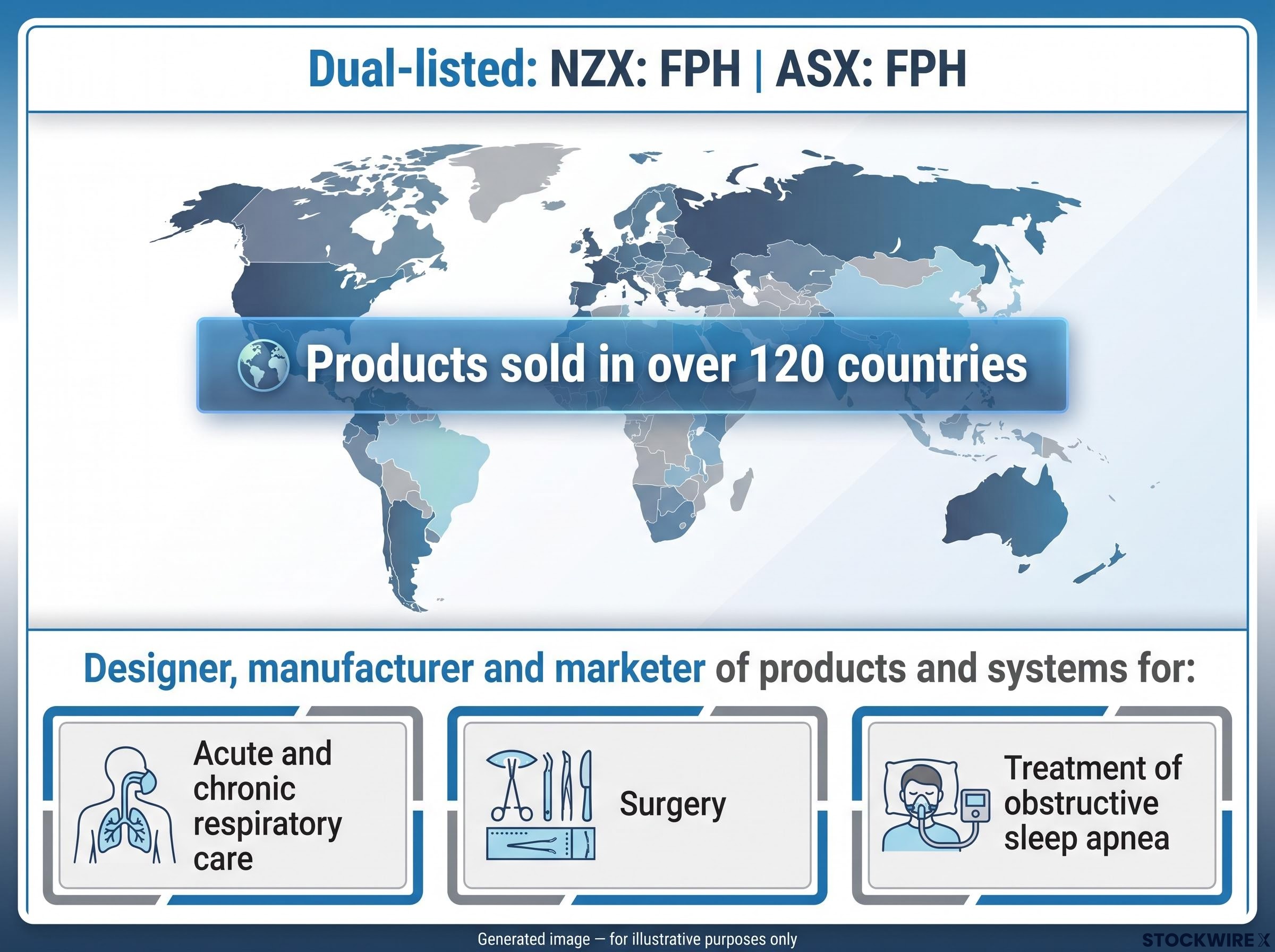 Fisher & Paykel Healthcare Global Footprint and Core Focus