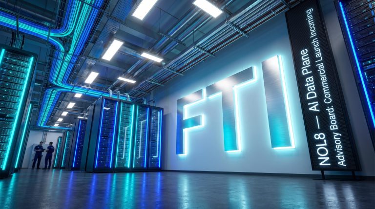 glowing server racks and pipes