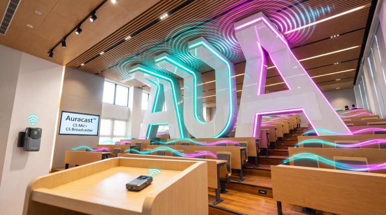 lecture hall with digital design