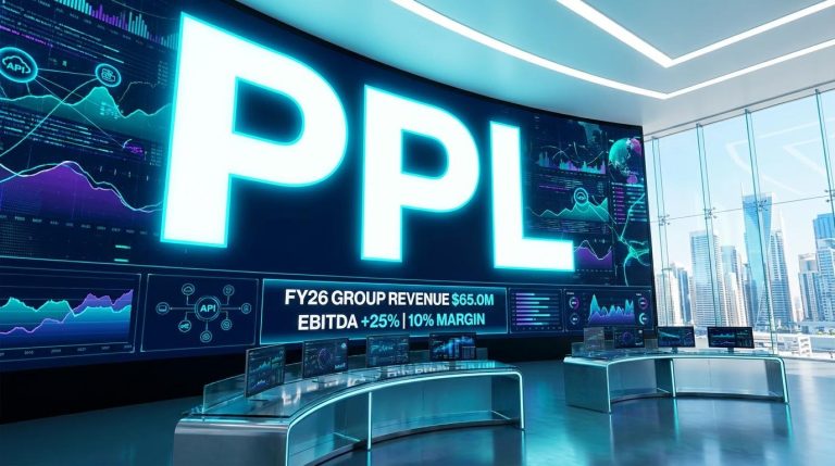 large digital financial screen