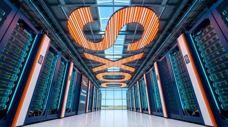 Modern server room interior