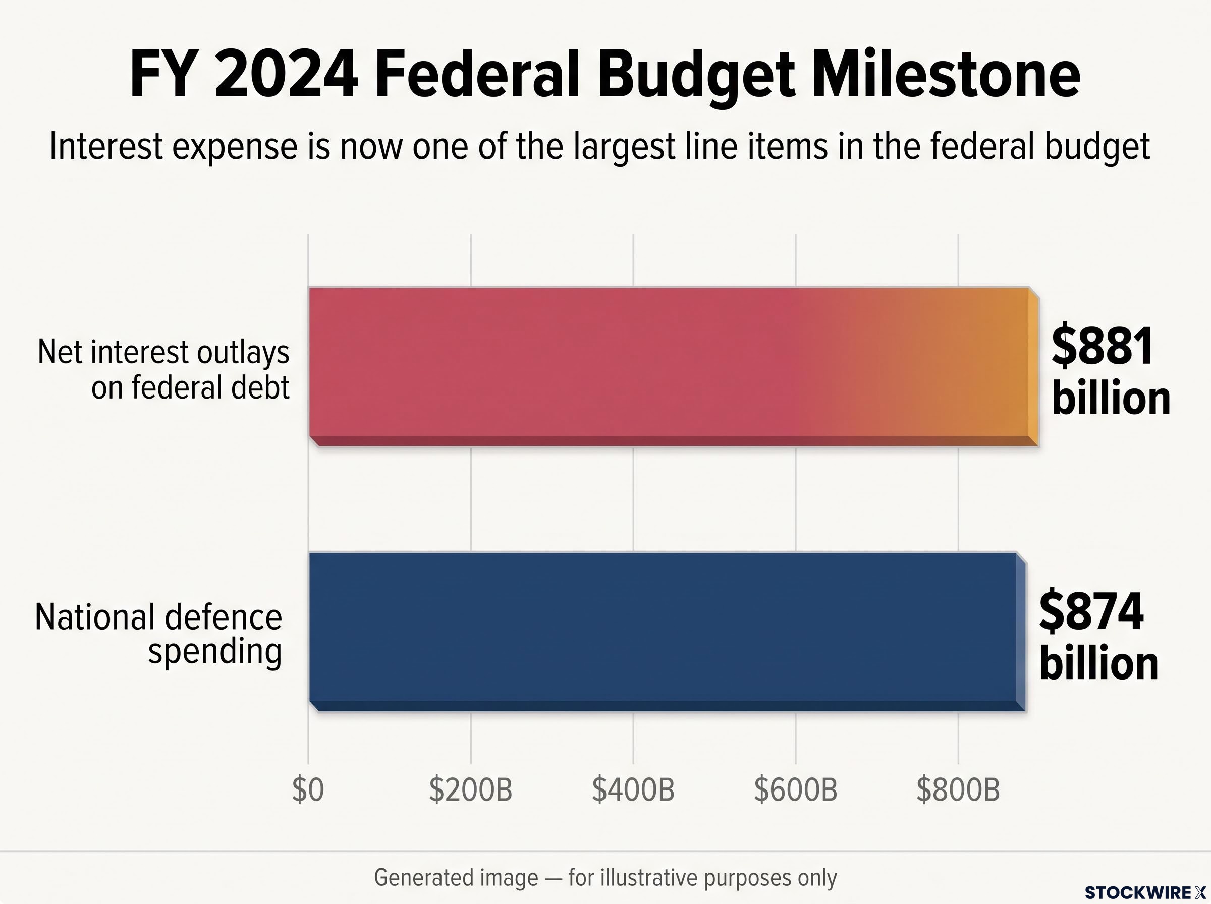 FY 2024 Fiscal Milestone: Interest vs. Defence