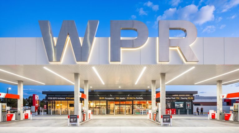 Gas station with WPR sign