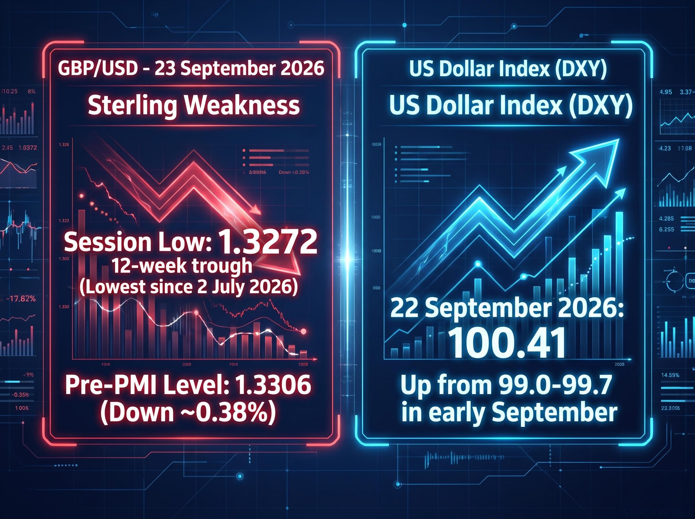 GBP/USD vs DXY: 23 September Session Metrics