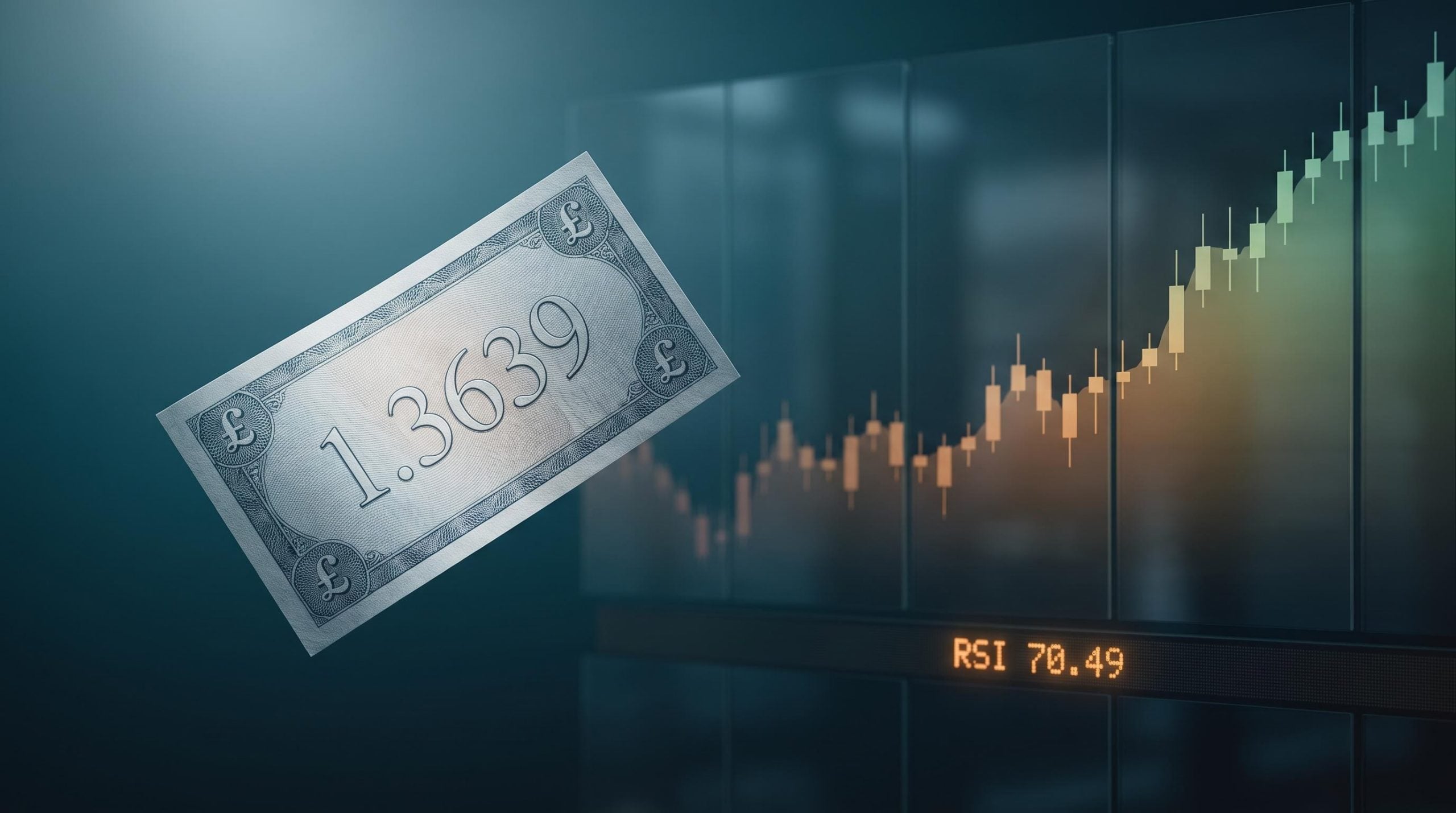 GBP/USD at 1.3639 with RSI 70.49 as UK CPI hits 2.9% and BoE rate hike bets firm for December