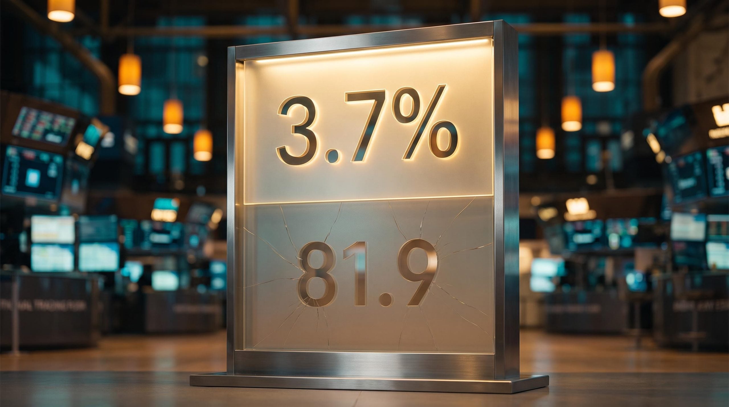 GDP headline at 3.7% contrasted with consumer confidence at 81.9 — economic data signals diverge