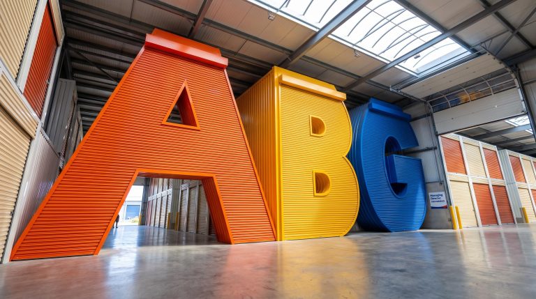 Giant ABC letters indoors