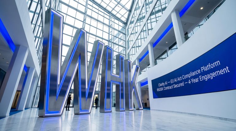 large letters in modern building