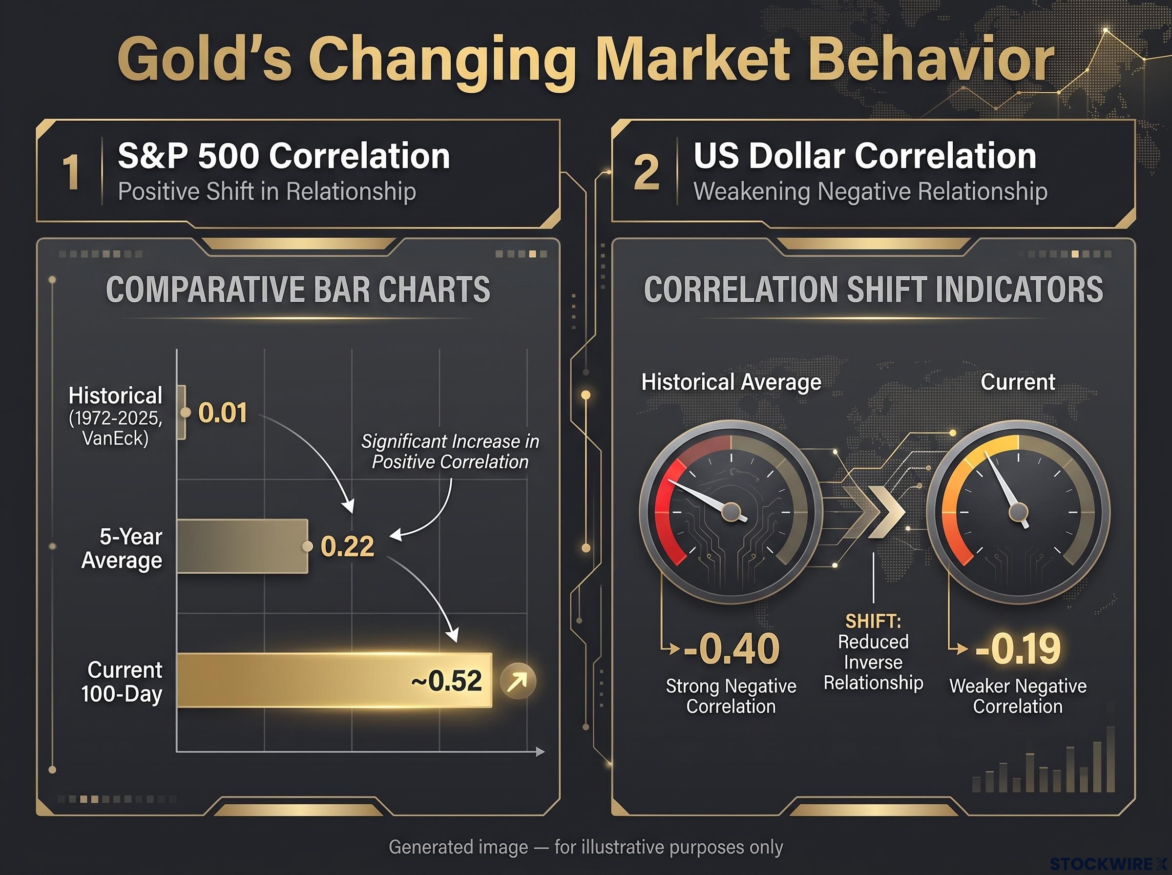 Gold Correlation Shift: S&P 500 and US Dollar