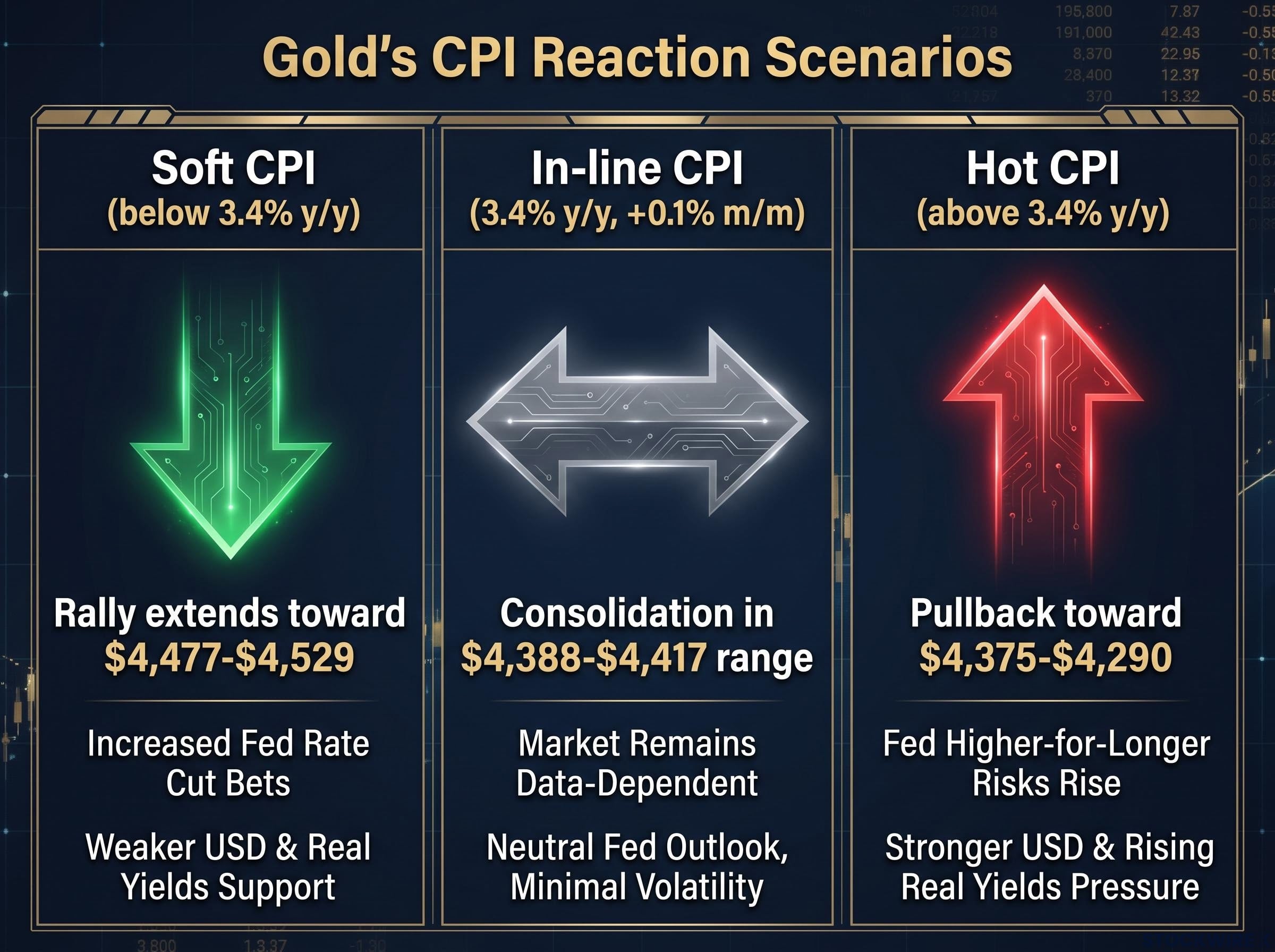 Gold's CPI Reaction Scenarios Matrix
