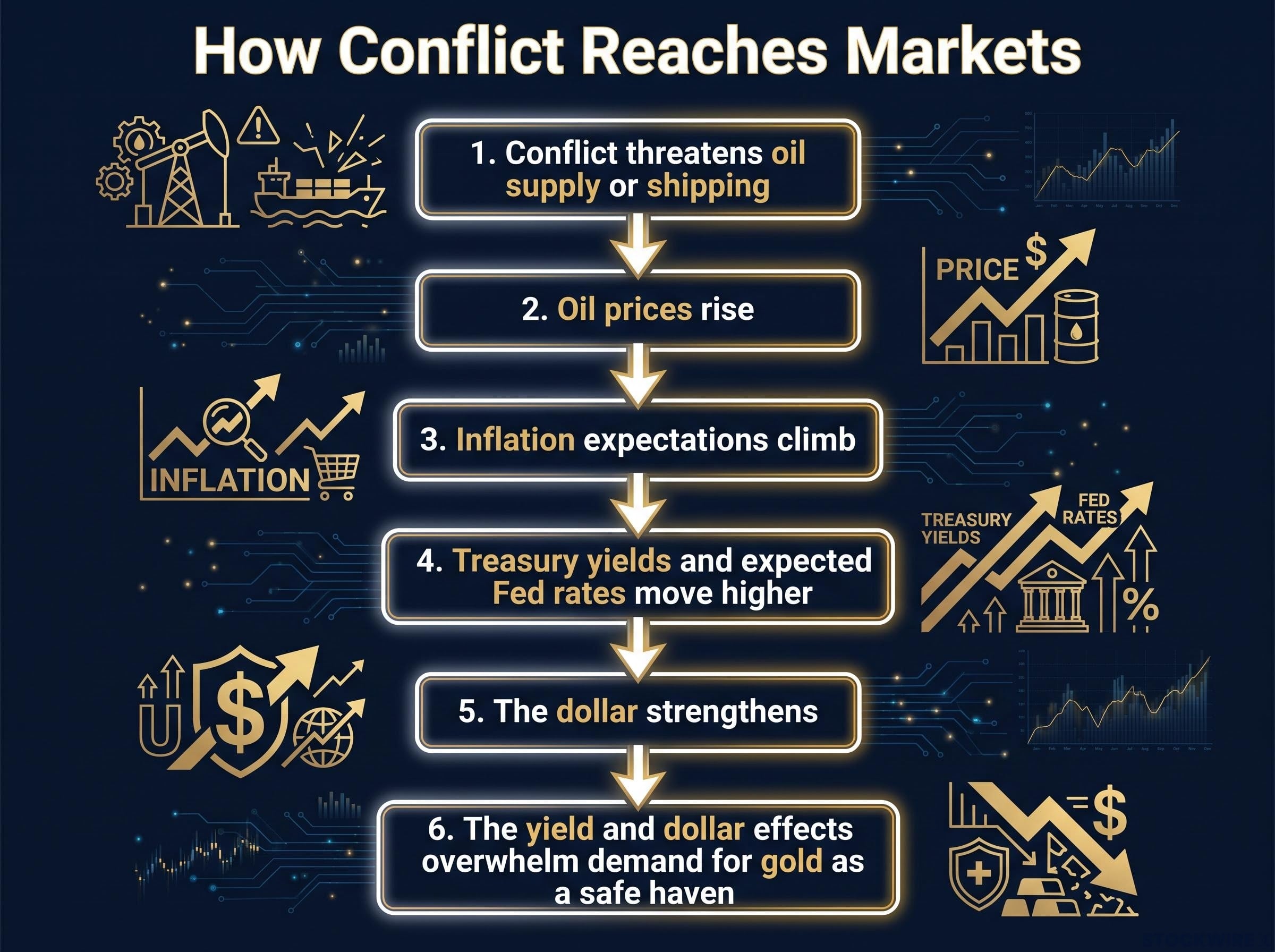 The Macro Chain Reaction: How Conflict Pressures Gold