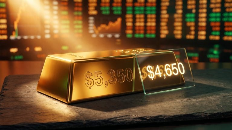 Gold bullion bar stamped with $5,350 as TD Securities gold price prediction drives rally to $4,650 three-month high