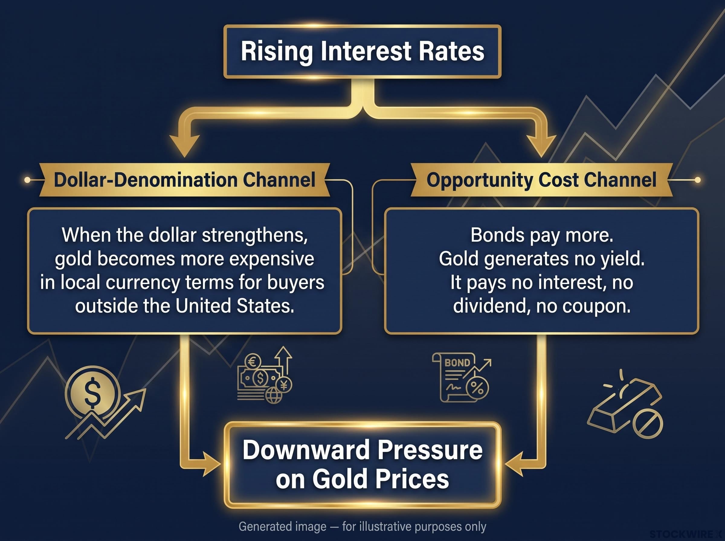 The Dual-Channel Mechanism of Gold Pricing