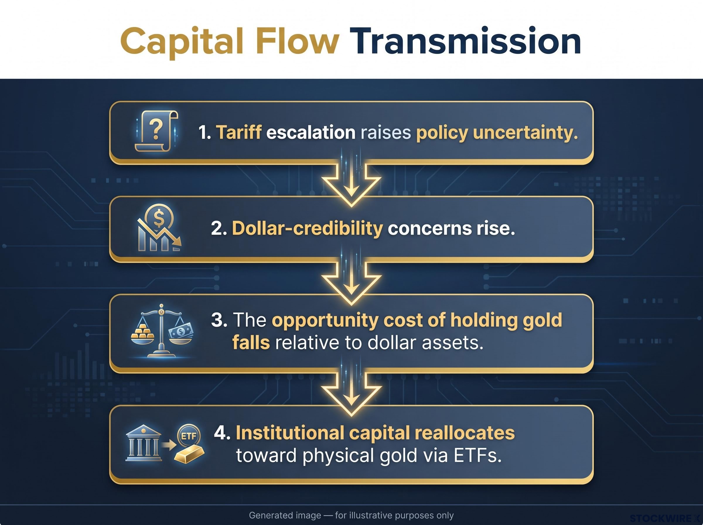 Transmission Mechanism: From Tariffs to Gold Inflows