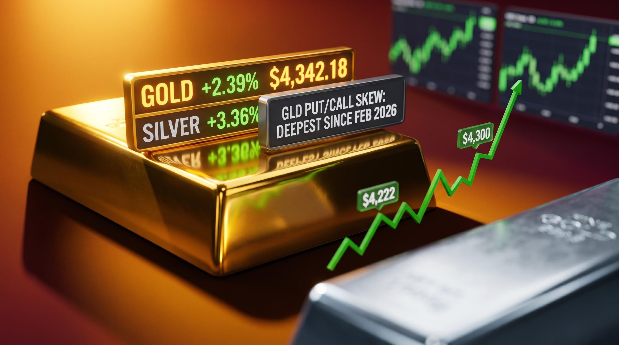 Gold bar surges 2.39% to $4,342.18 and silver 3.36% on 8 August 2026 Citadel Securities breakout call